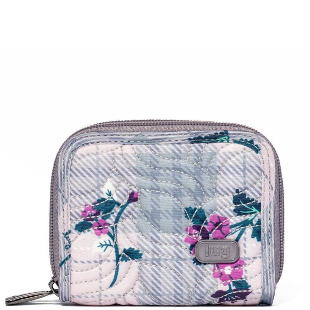 EUC - Lug Splits Wallet in Plaid Floral Pearl